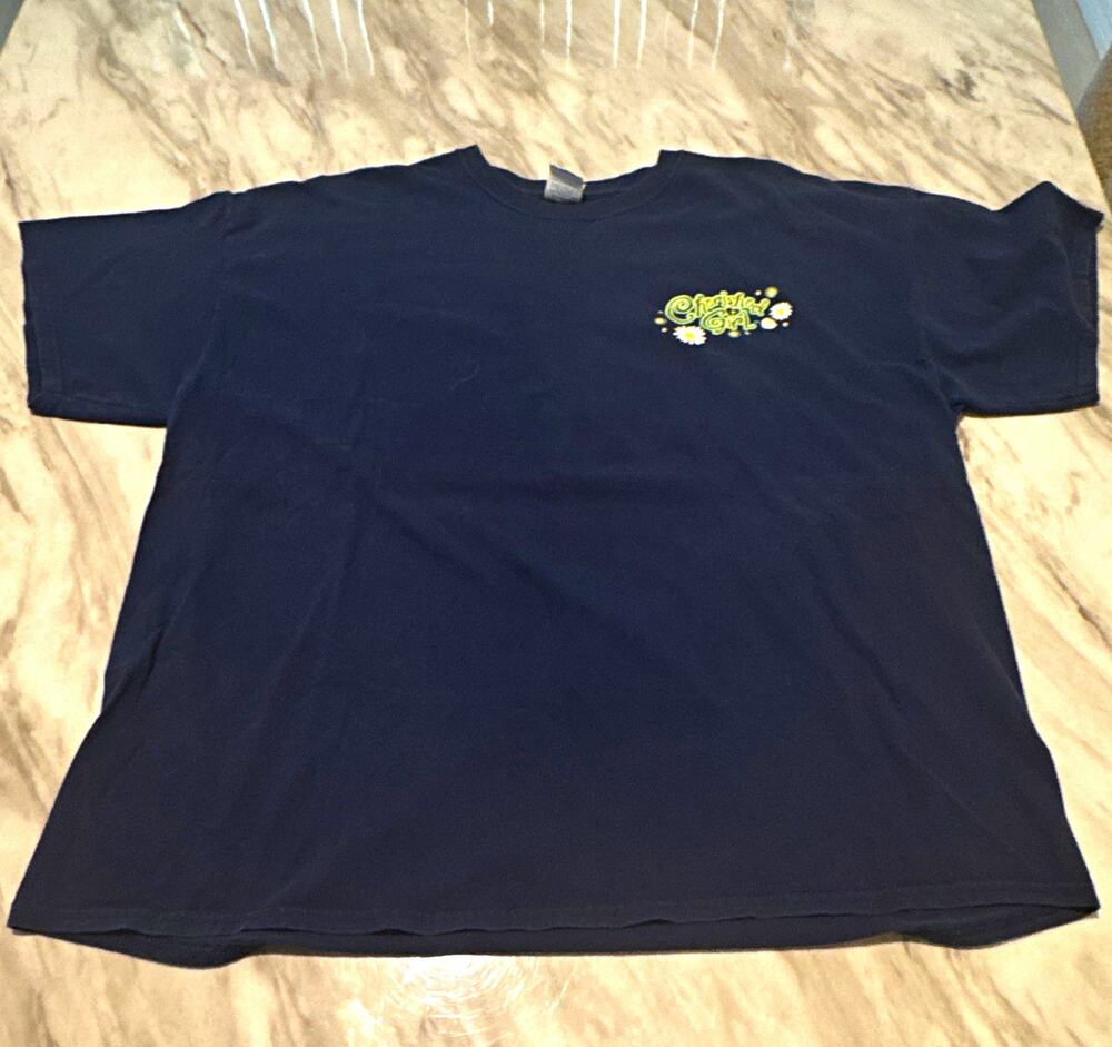 Gildan Heavy Cotton Womens XL Navy Regular Fit Cotton Crew Neck Jesus T 0180